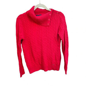 TOMMY HILFIGER CABLE KNIT COWL NECK SWEATER
